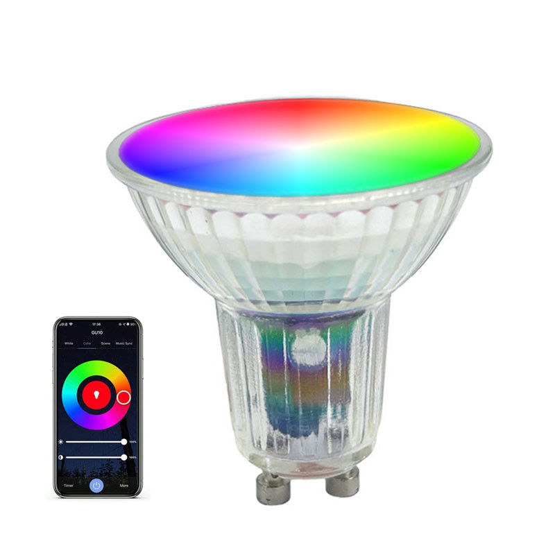 Custom Tuya Zigbee GU10 LED-lampen RGBCW Ra90 5 Watt Gu10 Led Spotlight 350 Lumen 230V