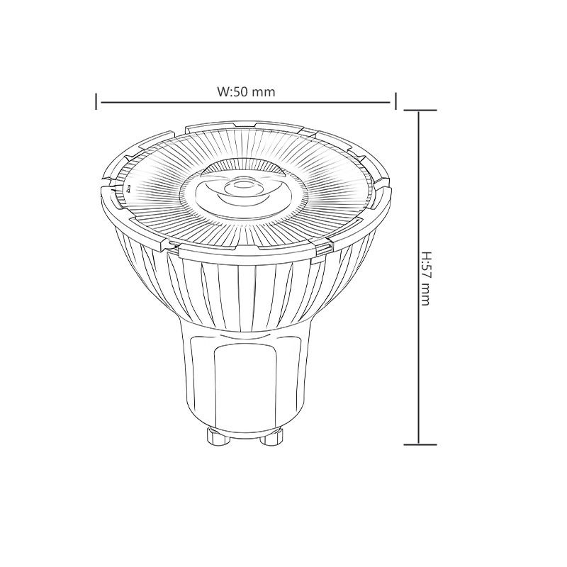 Warme witte LED-lampen GU10 7.5W 2700K Dimmable 10 graden straalhoek Ra98 230V