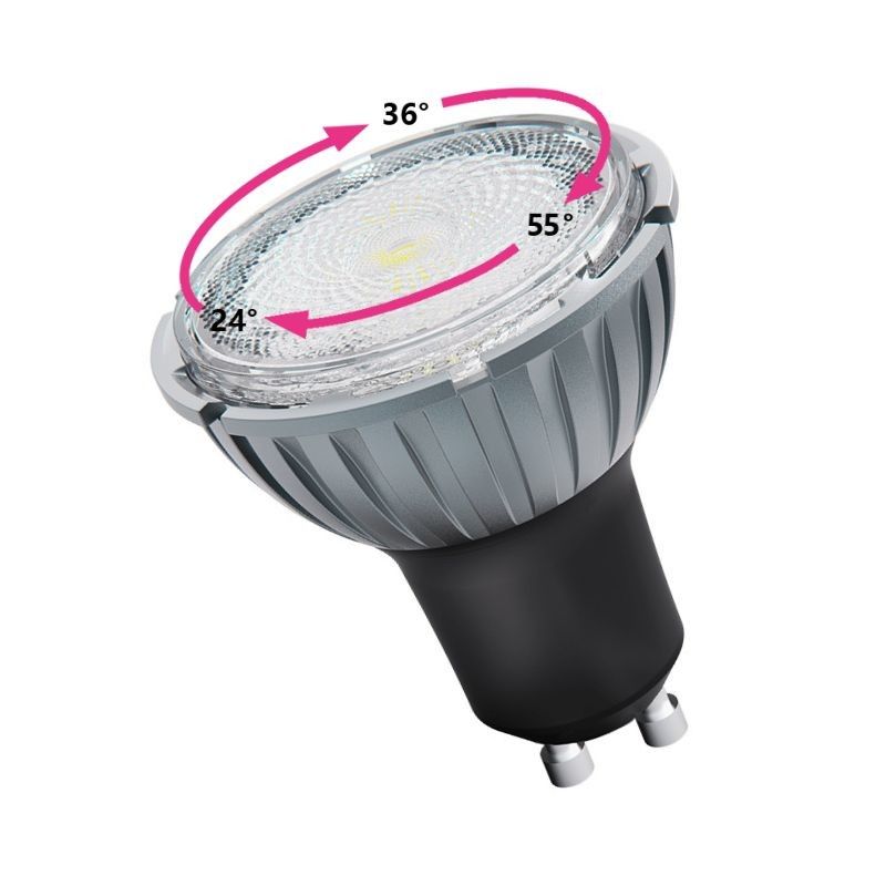 7.5W 3000K LED GU10 Verlichtingslampen Warm Wit 230V Zoombaar Ra98 Dimmabel
