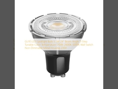 GU10 LED Spotlight Lamp 5.5W 24° Straalhoek 3-stap afstembare kleurtemperatuur 1700K-2600K-5000K Wandschakelaar Niet-afstembare metalen behuizing 230V